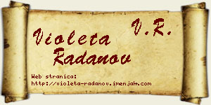 Violeta Radanov vizit kartica